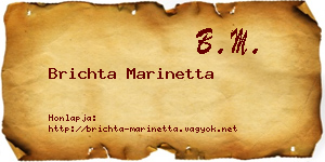Brichta Marinetta névjegykártya